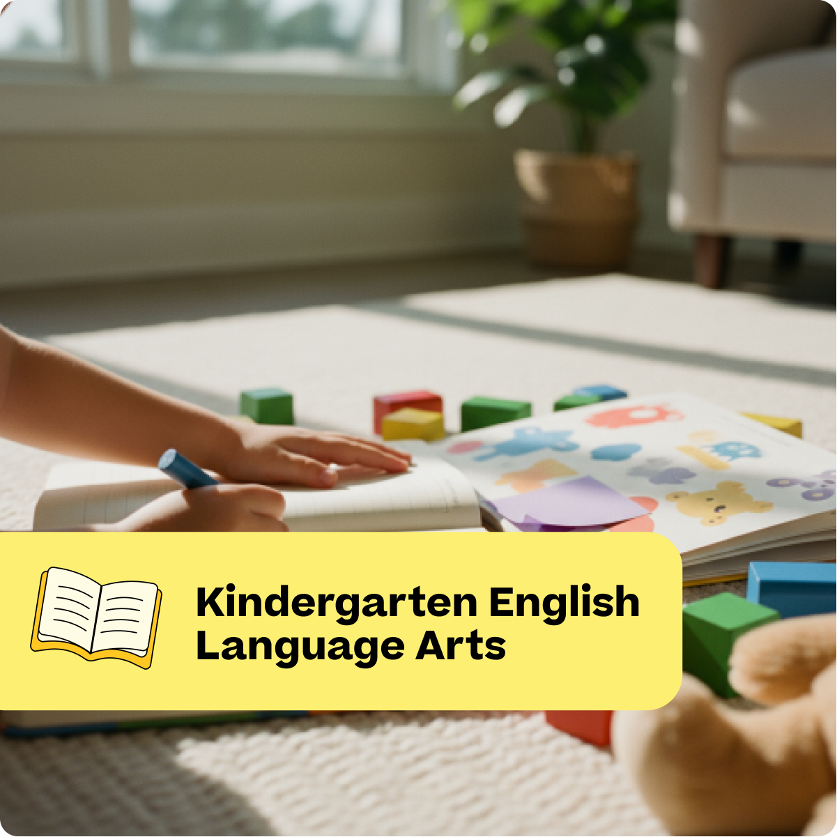 Child playing with educational toys and books on a rug in a room with a window and plant.