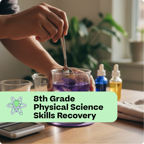 Person conducting a science experiment with purple liquid and droppers on a table.
